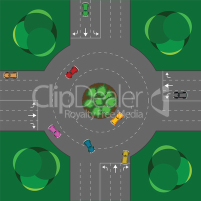 round intersection