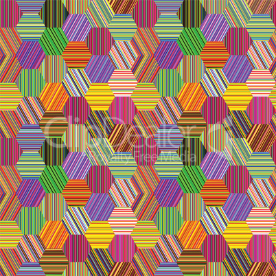 hexagonal stripes patchwork