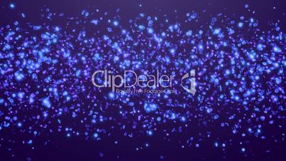 Loopable blue glitter and sparkles with slow motion