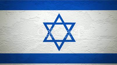 Wand mit israelischer Flagge wird gesprengt