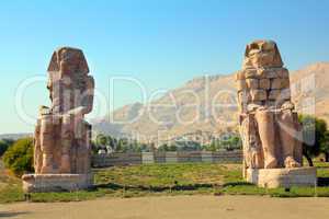 colossi of memnon in Luxor Egypt