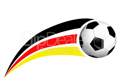 Football And Germany Flag