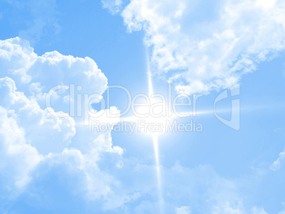 Blue sky with clouds