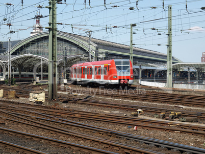 Trains in station