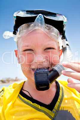 boy in holiday on the sea