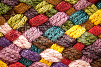 multi colored woollen yarns