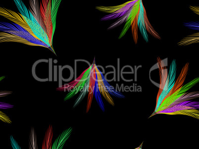 feathers fan seamless pattern