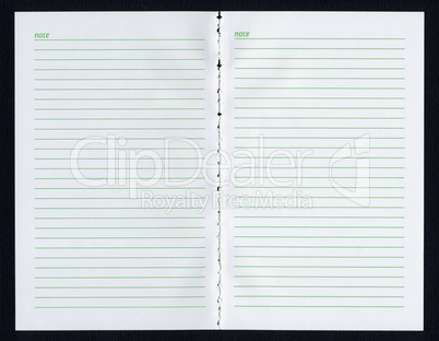 Blank notebook page