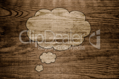 Holz Hintergrund Alt Wolke Sprechblase