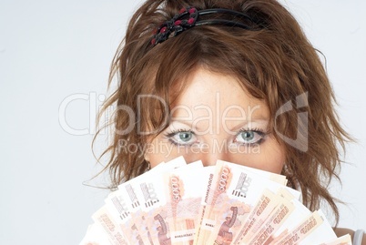 Young Lady with money