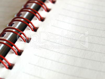 Blank notebook page