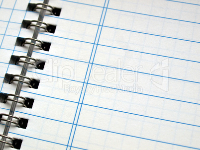 Blank notebook page