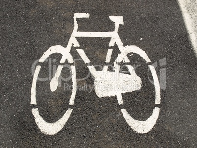 Bike lane sign