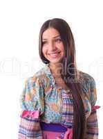 Pretty girl smile  - traditional russian costume