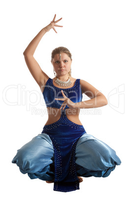 woman sit in oriental arabian costume