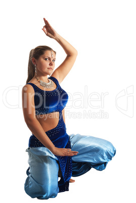 woman sit in oriental arabian costume