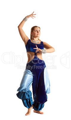 Woman dance in traditional arabia costume