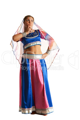 Woman posing in arabian costume