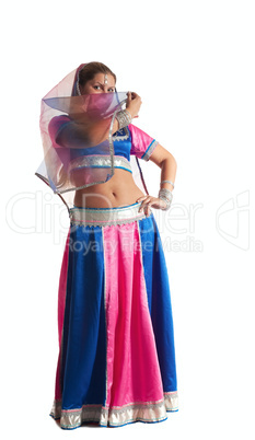 Woman posing in arabian costume