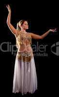 woman dance in traditional arabian costume