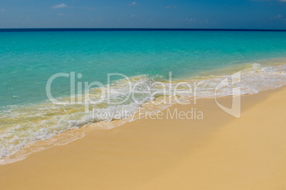 beach, sea and deep blue sky