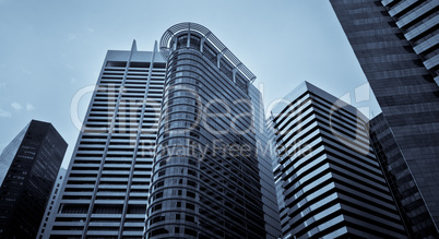 skyscrapers, typical urban cityscape