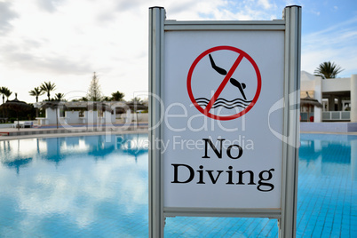 No diving