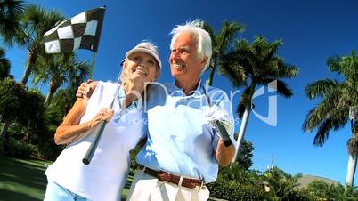 Senioren beim Golfen