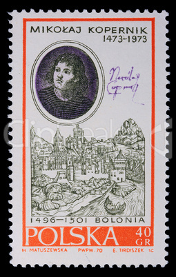 Poland - CIRCA 1970: A stamp - Nicolaus Copernicus