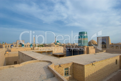 Panorama of an ancient city of Khiva, Uzbekistan