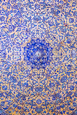 Dome of the mosque, oriental ornaments from Isfahan, Iran