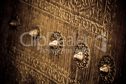 close-up image of ancient doors