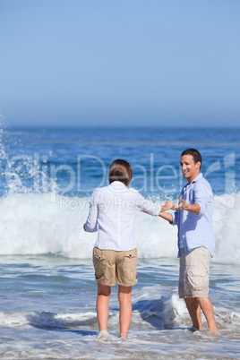 Lovely couple in the sea