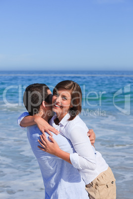 Lovely couple in the sea