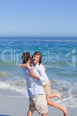 Lovely couple in the sea