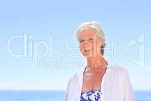 Portrait of a senior woman on the beach