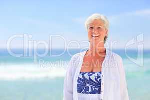 Portrait of a senior woman on the beach