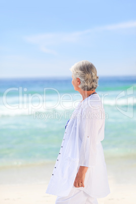 Portrait of a senior woman on the beach