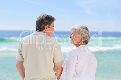 Happy couple on the beach