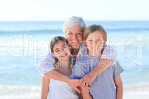 Grandmother with her grandchildren