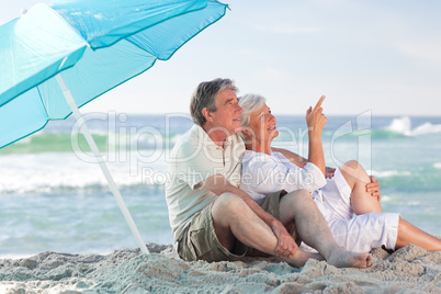 Mature couple on the beach