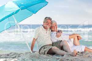 Mature couple on the beach