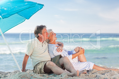 Mature couple on the beach