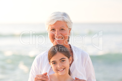 Portrait of a Grandmother with her granddaughter