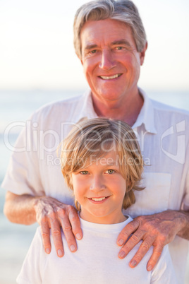 Portrait of a Grandfather with his grandson