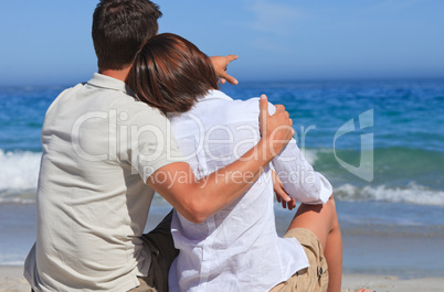 Lovely couple at the beach