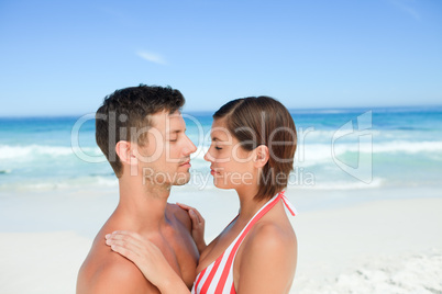 Beautiful couple at the beach