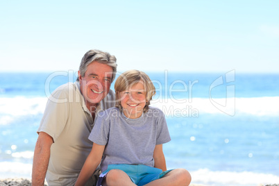 Grandfather with his grandson