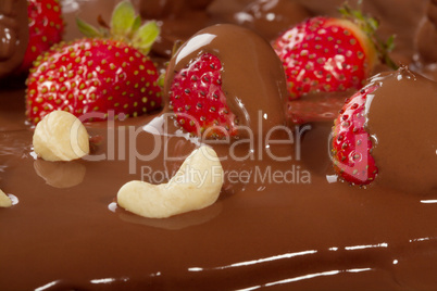 Strawberry in chocolate