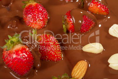 Strawberry in chocolate